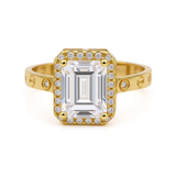 14K Yellow Gold  Square  Fashion Women's Ring