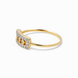 14K Yellow Gold Fashion with Cz Women's Ring