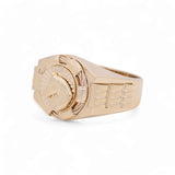 14K Yellow Gold Men's  Horse Fashion Ring Miral Jewelry