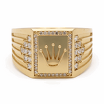 14k Yellow Gold  Crown Fashion Ring