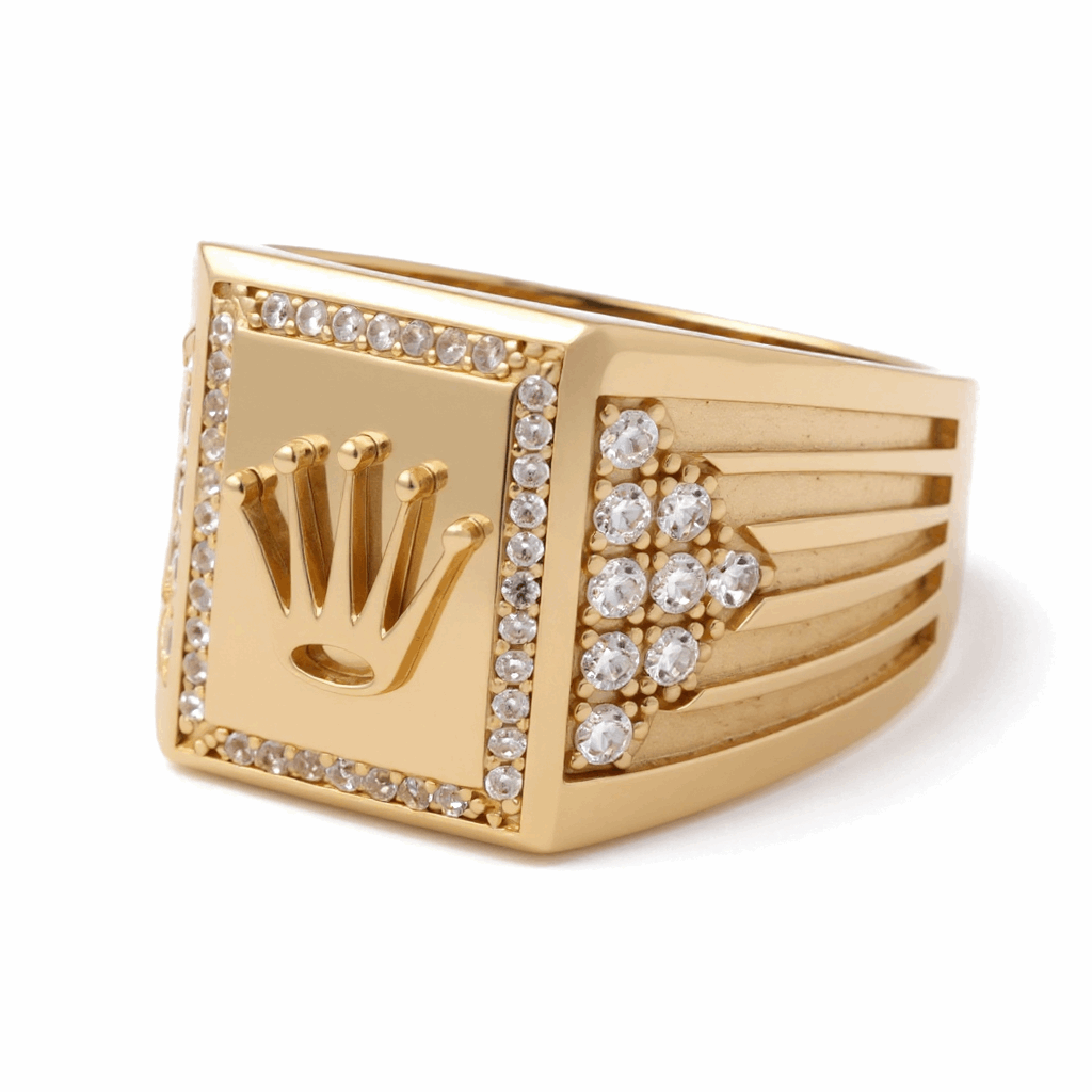 14k Yellow Gold  Crown Fashion Ring