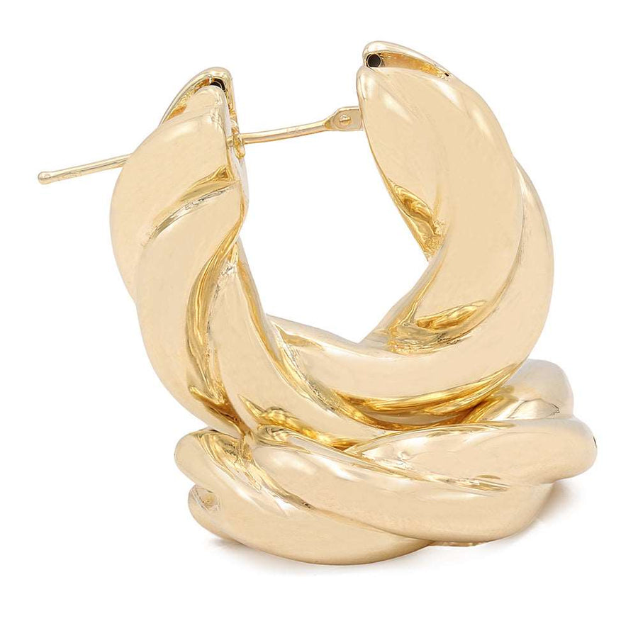 Add a timeless touch to your ensemble with these Miral Jewelry 14k Yellow Gold 14 Twisted Rope Hoop Earrings. Crafted in 14k yellow gold, these earrings are gold plated for an elegant shine.