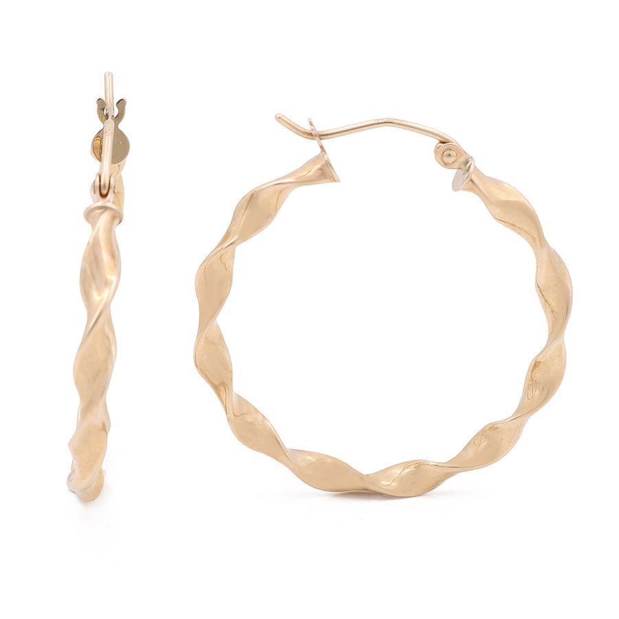 These Miral Jewelry 10K Yellow Gold Hoop Earrings are made of 10K Yellow Gold.