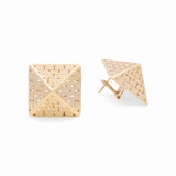 14K Yellow Gold  Pyramids Earrings