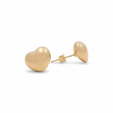 14K Yellow Gold  Heart Earrings