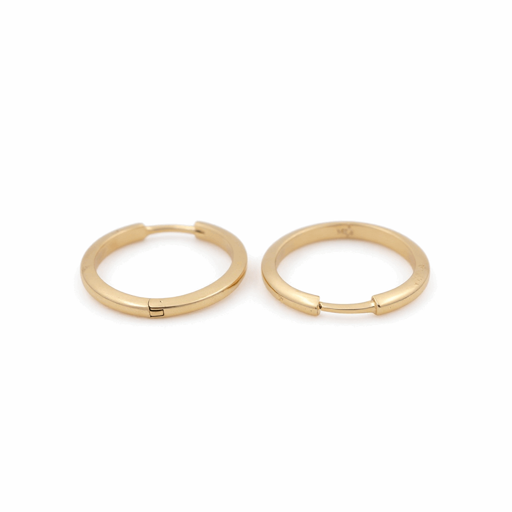14K Yellow Gold  Small Hoop Earrings