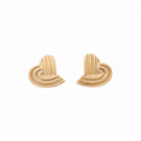 14K Yellow Gold Heart Earrings