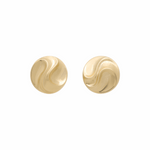 14K Yellow Gold  Round Earrings