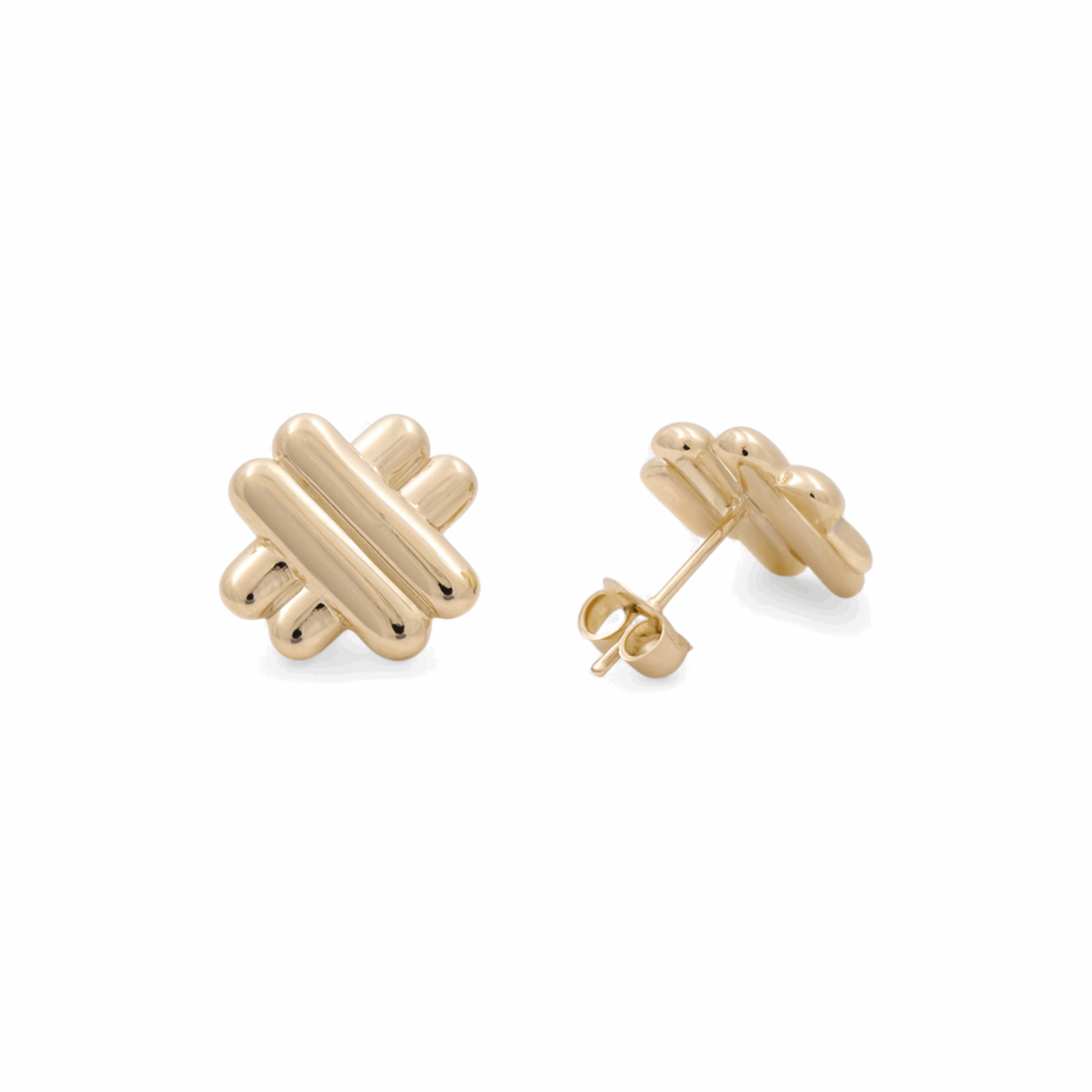 14K Yellow Gold  Stud Earrings