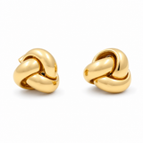 14K Yellow Gold Button Earrings