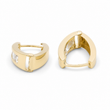 14K Yellow Gold Huggie Earrings