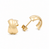 10K Yellow Gold Huggie  Earrings