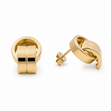 10K Yellow Gold Button Earrings