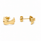 10K Yellow Gold Button Earrings