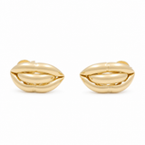 10K Yellow Gold Button Earrings