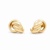 10K Yellow Gold Button Earrings