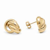 10K Yellow Gold Button Earrings