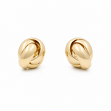 10K Yellow Gold Button Earrings