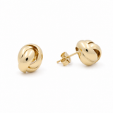 10K Yellow Gold Button Earrings