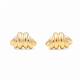 10K Yellow Gold Button Earrings