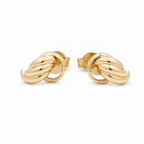 10K Yellow Gold Button Earrings