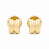 10K Yellow Gold Button Earrings