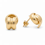10K Yellow Gold Button Earrings