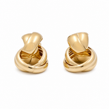 10K Yellow Gold Button Earrings