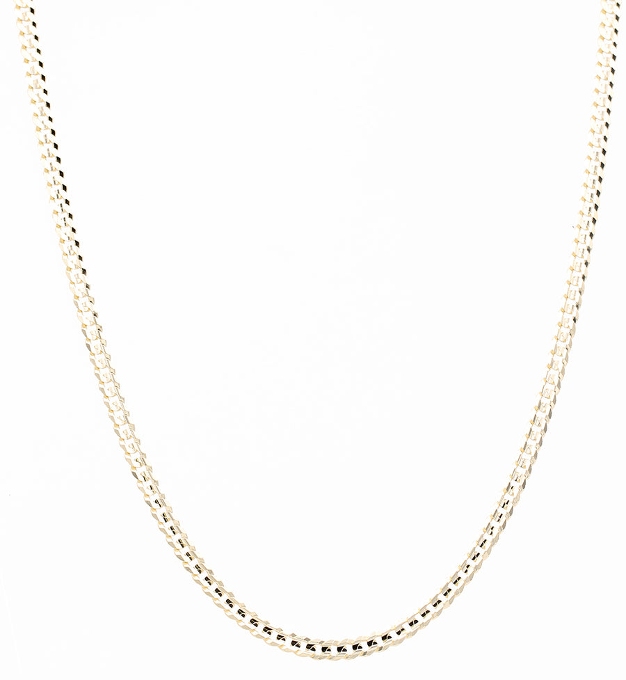 A Miral Jewelry Men's Curb Chain necklace with a square link.