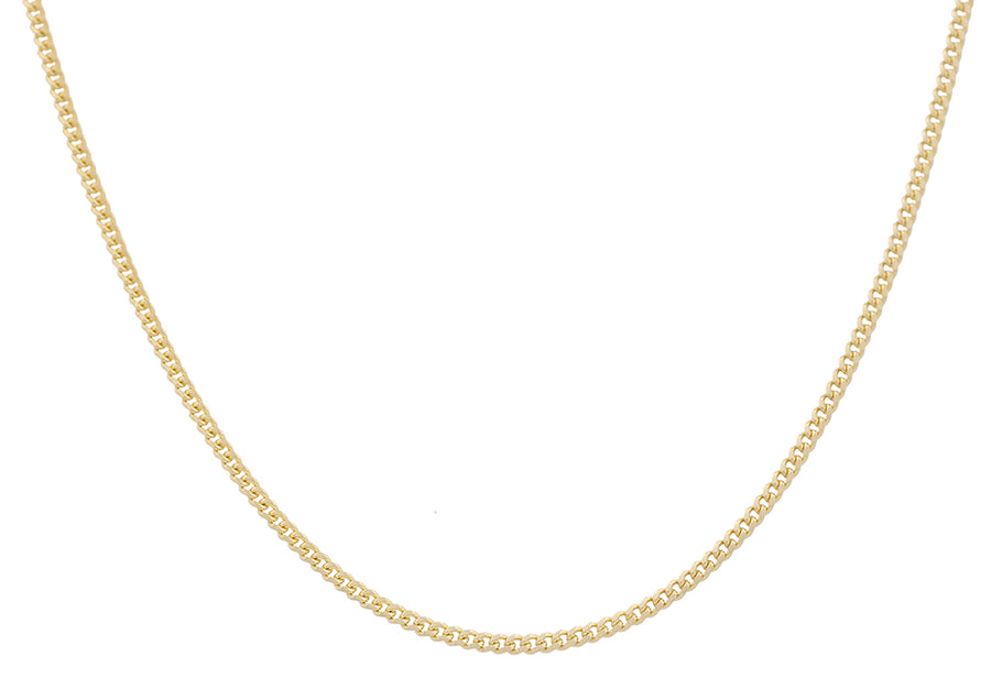 A Miral Jewelry 14k gold chain necklace with a Yellow Gold 14K Cuban Link Chain 16 Inches.