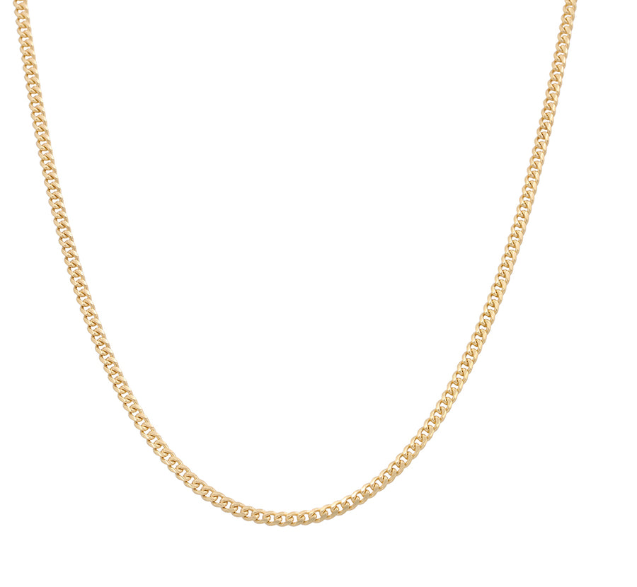 The Yellow Gold 14K Cuban Link Chain 20" Inches by Miral Jewelry is shown on a white background.