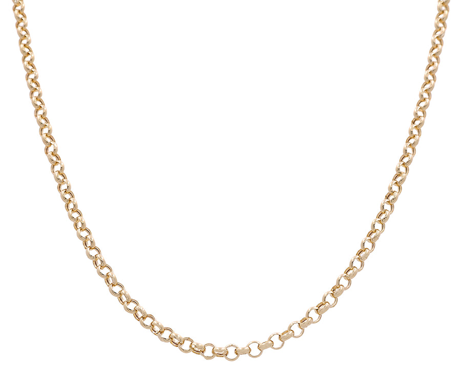 A Miral Jewelry 14K yellow gold chain necklace with an oval link, perfect as a statement piece.