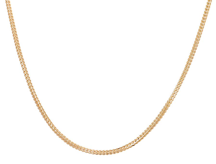 This elegant 10K Yellow Fashion Link Necklace from Miral Jewelry features an oval shape, measuring 22 inches in length.