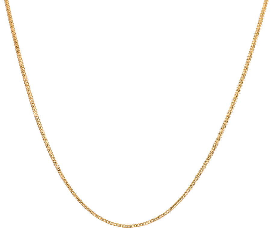 A Miral Jewelry 10K Yellow Fashion Link Necklace 24 inches on a white background.