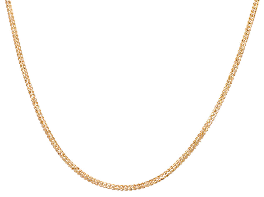 This elegant Miral Jewelry 10K Yellow Fashion Link Necklace 24 inches features an oval shape.