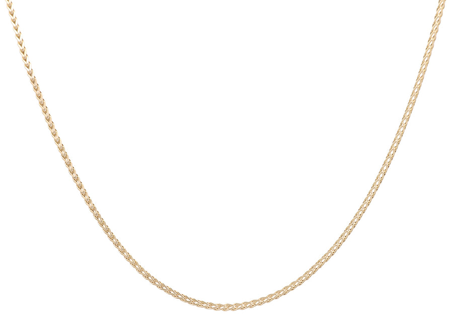 A Miral Jewelry 10K Yellow Fashion Link Necklace on a white background showcasing fashion.