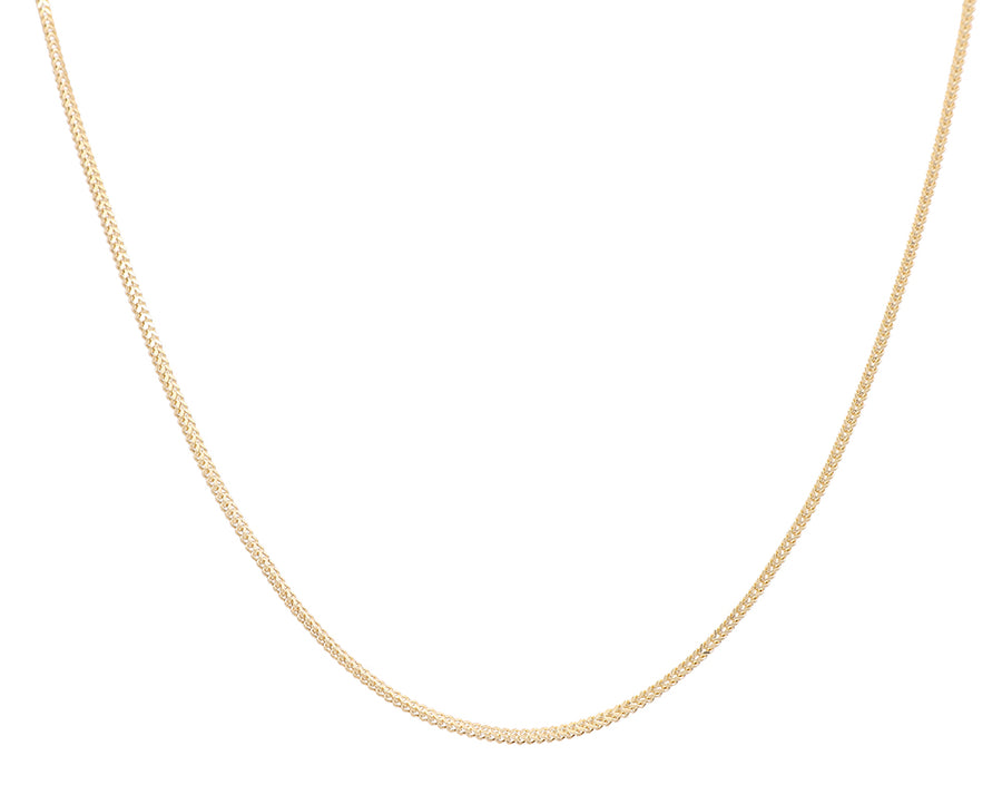 An elegant Miral Jewelry 10K Yellow Fashion Link Necklace on a white background.