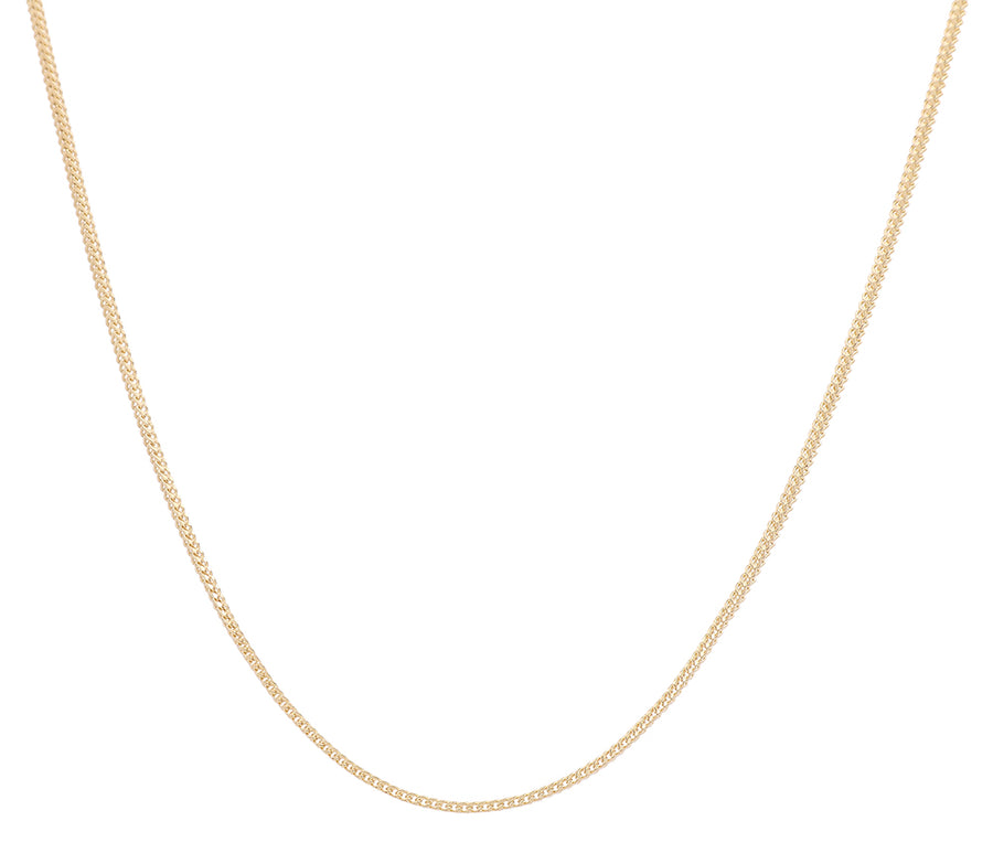 An elegant Miral Jewelry 10K yellow fashion link necklace on a white background.