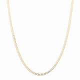 10K Yellow Gold Curb Men's Chain 22"