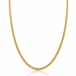 14K Two Tone White/Yellow Gold Chain 24"