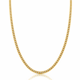 14K Two Tone White/Yellow Gold Chain 24"