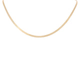 Yellow Gold 14K Herrigbone Chain Necklace 18"