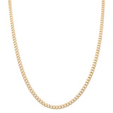 14K  Yellow Gold  Hollow Cuban Link Chain 24"