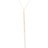 14k Yellow Gold  Diamond Necklace 18" with 0.47Tw Round Diamonds