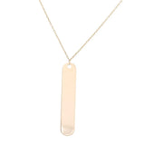 A stylish Women's Yellow Gold 14k Fancy Link Chain necklace with a name plate on it, exuding elegance from Miral Jewelry.