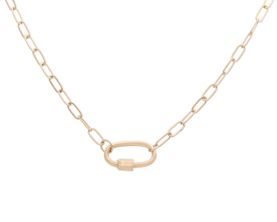 Product Description: A Miral Jewelry Women's Yellow Gold 14K Open Link Chain Necklace.
