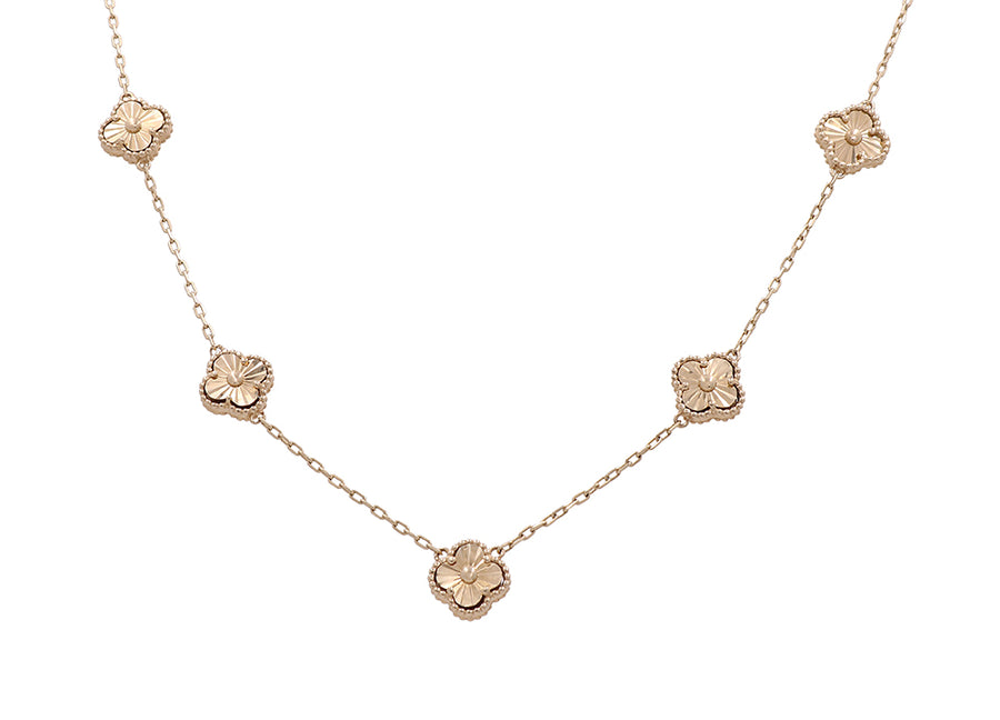 Crafted from the 14K yellow gold, this fashionable Miral Jewelry necklace sparkles with exquisite diamonds.