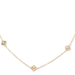 14K Yellow Gold Fashion Flower Women's Necklace Miral Jewelry