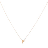 14K Yellow Gold  Women's  Necklace with Inicial P