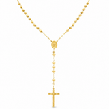 14k Yellow Gold Rosary 26"